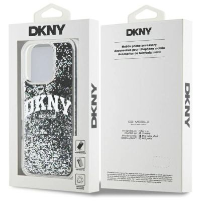 8. DKNY DKHCP16XLBNAEK iPhone 16 Pro Max 6,9" schwarz/schwarzes Hardcase Liquid Glitter Arch Logo