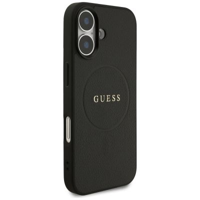 4. Guess Grained Ring MagSafe Hülle für iPhone 17 - Schwarz