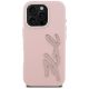 3. Karl Lagerfeld FW iPhone 16 Pro Hülle mit genarbtem Logo – Pink