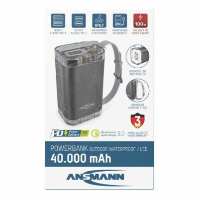 16. Ansmann PB4100 Lithium-Polymer (LiPo) 40000 mAh Silber