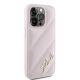 4. Karl Lagerfeld Diagonal Quilted Script Hülle für iPhone 15 Pro Max – Rosa