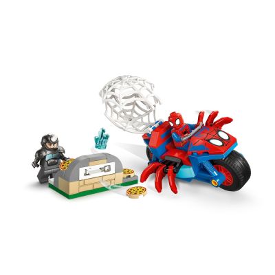 8. LEGO Marvel Spiderman 11206 Spidey auf einem Motorrad gegen Rhino