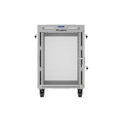 12. LANBERG Standschrank 19" 15U 600x600 LCD Grau