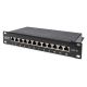 2. Digitus Patchpanel 10'' 12x RJ45, LSA-Level, Cat.6A, geschirmt, 1 HE, schwarz, Kabelführung