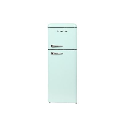 Ravanson LKK-210RM Retro-Kühlschrank 545 x 585 x 1470 mm | 160 l | Energieeffizienzklasse E | Mint