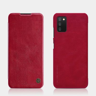 18. Nillkin Qin Lederholsterhülle für Samsung Galaxy A03s schwarz