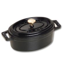 Staub Mini-Ovaltopf aus Gusseisen – 250 ml, Schwarz