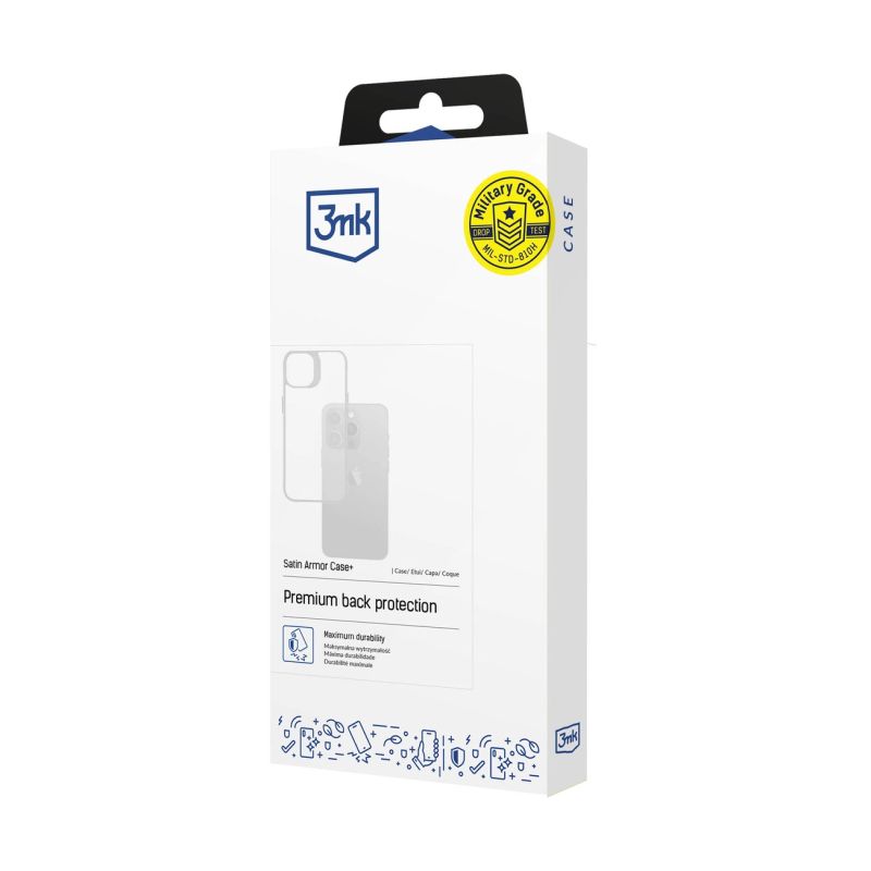 2. 3mk Satin Armor Case+ für Samsung Galaxy S24 Ultra - transparent