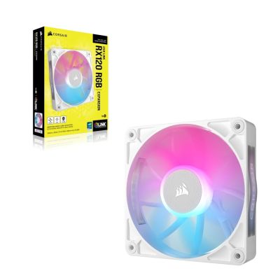 3. Corsair iCUE LINK RX120 RGB Computergehäuselüfter 12 cm Weiß 1 Stück.