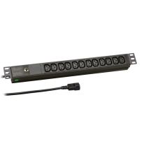 EFB Elektronik EK631CC.1 PDU Stromverteilereinheit mit 12 Netzwerkdosen, 1 HE, Schwarz