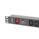 3. LANBERG 19" Rack-Stromleiste PDU PDU-08I-0200-C20-BK (1U, 16A, 8X IEC C13, 2M, C20 Stecker)