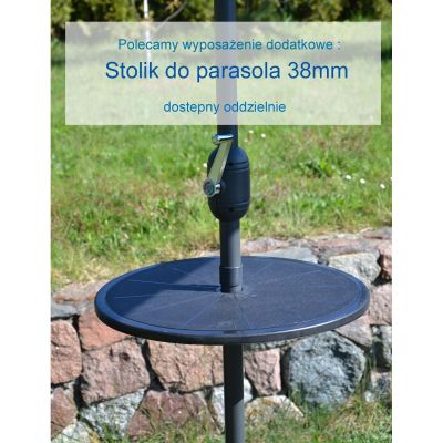 18. 300 cm Faltbarer Gartenschirm Grau