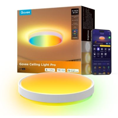 Govee H60A6 LED-Deckenleuchte 15 Zoll RGBICWW + RGBICWW, 4300 lm, 2700 K–6500 K, 2,4 GHz WLAN + Bluetooth