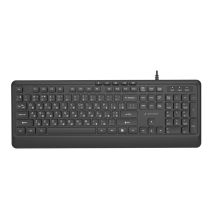 GEMBIRD Kabelgebundene Multimedia-Tastatur, schlank, 5 Tasten mit Hotkeys, russisches Layout, schwarz