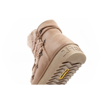 16. D.Franklin Damen Winter Schneestiefel, modisches Fellfutter, braun hoch