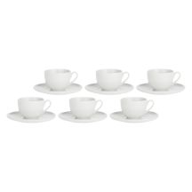 Set mit 6 Corte-Teetassen mit Untertassen – Weiß, 200 ml