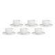 Set mit 6 Corte-Teetassen mit Untertassen – Weiß, 200 ml