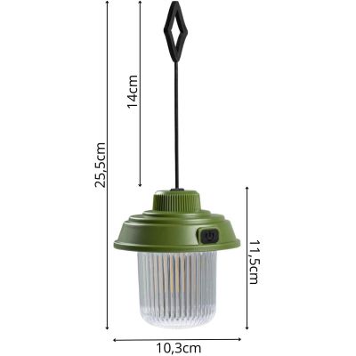 9. USB-Campinglampe, Taschenlampe, 3 Lichtarten, Redcliffs Khaki