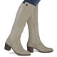 5. Damen-Lederstiefel mit hohem Absatz, gefüttert, beige, Rieker Y2050-60