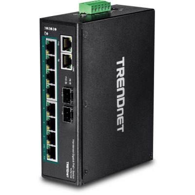 Trendnet TI-PG102, Unmanaged, Gigabit Ethernet (10/100/1000), Vollduplex, Power over Ethernet (PoE), Wandmontage