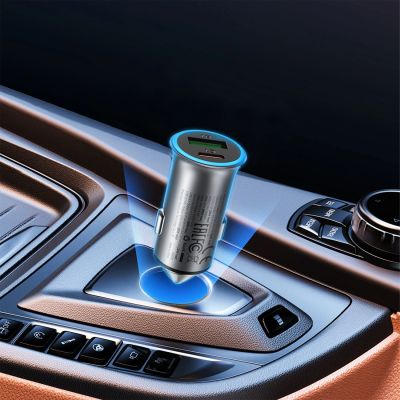 5. Acefast B16 95W USB-A + USB-C Kfz-Ladegerät – Grau