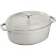 2. STAUB LA COCOTTE Ovaler Gusseisentopf 3,2 ltr, Trüffel