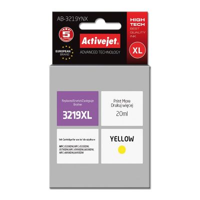 Activejet AB-3219YNX Tinte (ersetzt Brother LC3219Y XL; Supreme; 20 ml; gelb)