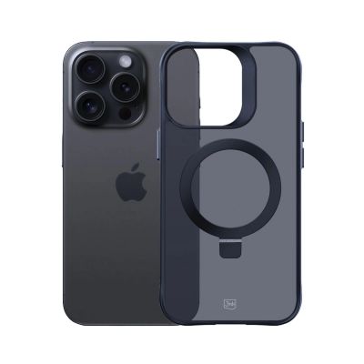 9. 3mk Smoke Case Mag&Stand Hülle für Apple iPhone 14 pro max – Schwarz