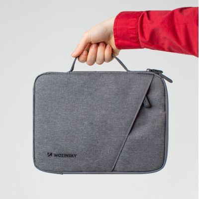 6. Wozinsky WTNP-11G Laptoptasche (10-11 Zoll) mit ausziehbarem Griff – Grau