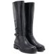 4. Sergio Leone KZ-32-S schwarze Leder-Damenstiefel