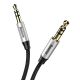6. Baseus Yiven M30 Stereo-Audiokabel AUX 3,5 mm Mini-Klinkenstecker 1,5 m silber-schwarz (CAM30-CS1)