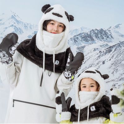 9. Qunature Panda Ski-Sturmhaube für Kinder/Erwachsene, Größe M – Schwarz/Weiß