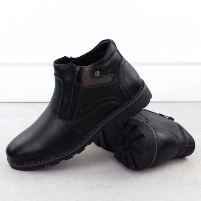 9. Herren-Outdoorstiefeletten mit warmem Futter und Reißverschlüssen, schwarz VanHorn AN71309