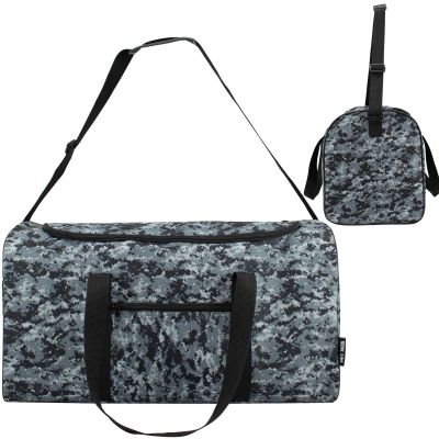 4. FITNESS-/REISETASCHE A3032 SCHWARZES TARNMUSTER SEMI LINE