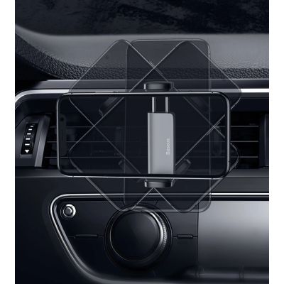 16. Baseus Autotelefonhalter für Lüftungsschlitz schwarz (SUGP-01)