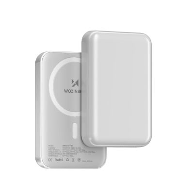 2. Wozinsky WRW349YWS Magnetische Powerbank, 10000 mAh, Weiß