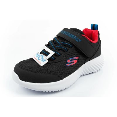 3. Skechers Bounder Kindersportschuhe mit Klettverschluss, leicht, modisch, schwarz