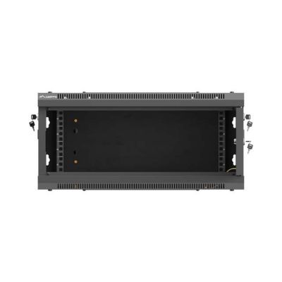 9. LANBERG Wandregalschrank 19" 4U 600X600 Schwarze Metalltür (Bausatz)