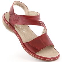 Rieker W RKR685 bequeme Ledersandalen rot