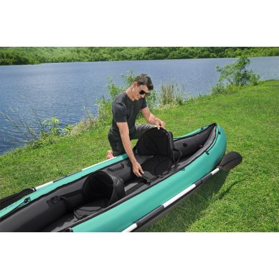 21. Bestway 65052 / 24 Sport Kajak 2-Sitzer Schwarz, Grün, Grau, Mint Acrylnitril-Butadien-Styrol (ABS), Nylon, Polyester, Polypropylen (PP), Polyvinylchlorid (PVC) Aufblasbares Kajak