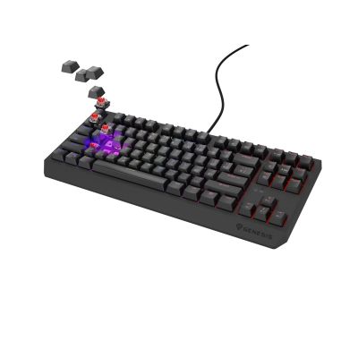 2. GENESIS THOR 230 TKL CZ/SK RGB MECHANISCHE GAMING-TASTATUR OUTEMU ROT SCHWARZ HOT SWAP