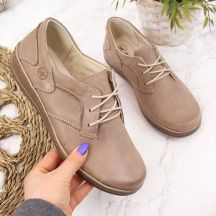 Helios W 715 bequeme Lederschuhe, beige 