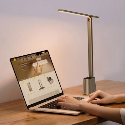 10. Baseus Smart Eye kabellose LED-Schreibtischlampe mit Akku 2200 mAh grau (DGZG-0G)