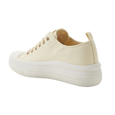 3. Lee Cooper Damenschuhe, sportliche Sneaker, beige Plateau, modisch