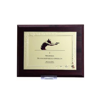 2. Diplom aus Kunststoff mit gravierter Metallplatte