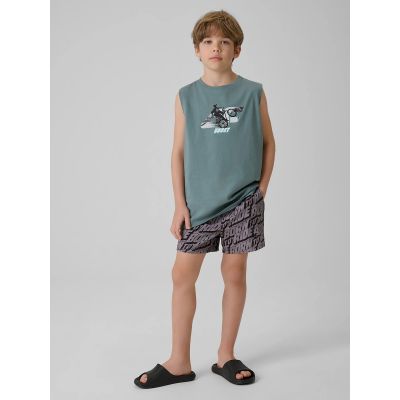 3. Ärmelloses Jungen-T-Shirt mit Aufdruck, Größe 4F 4FJRSS26TSLEM354-46S