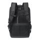 17. Rivacase Eden City Rucksack, Schwarz, Polyester, gewachstes Leder (Pull-Up)