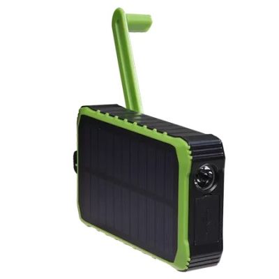 Denver PSO-10012 10000mAh Solar-Powerbank mit Kurbeldynamo