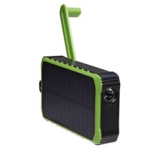Denver PSO-10012 10000mAh Solar-Powerbank mit Kurbeldynamo
