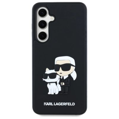 3. Karl Lagerfeld 3D Rubber Karl&Choupette Hülle für Samsung Galaxy S24 FE - Schwarz